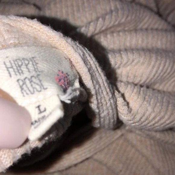 Hippie Rose size large tan thermal long sleeve top - Picture 4 of 5